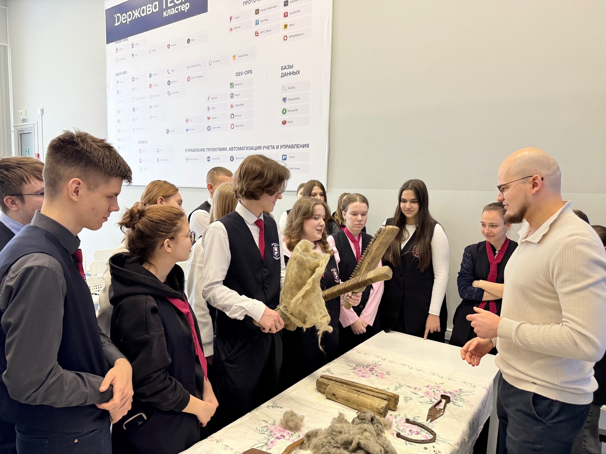 Научная династия Махрачевых провела для лицеистов мастер-класс по валянию валенок